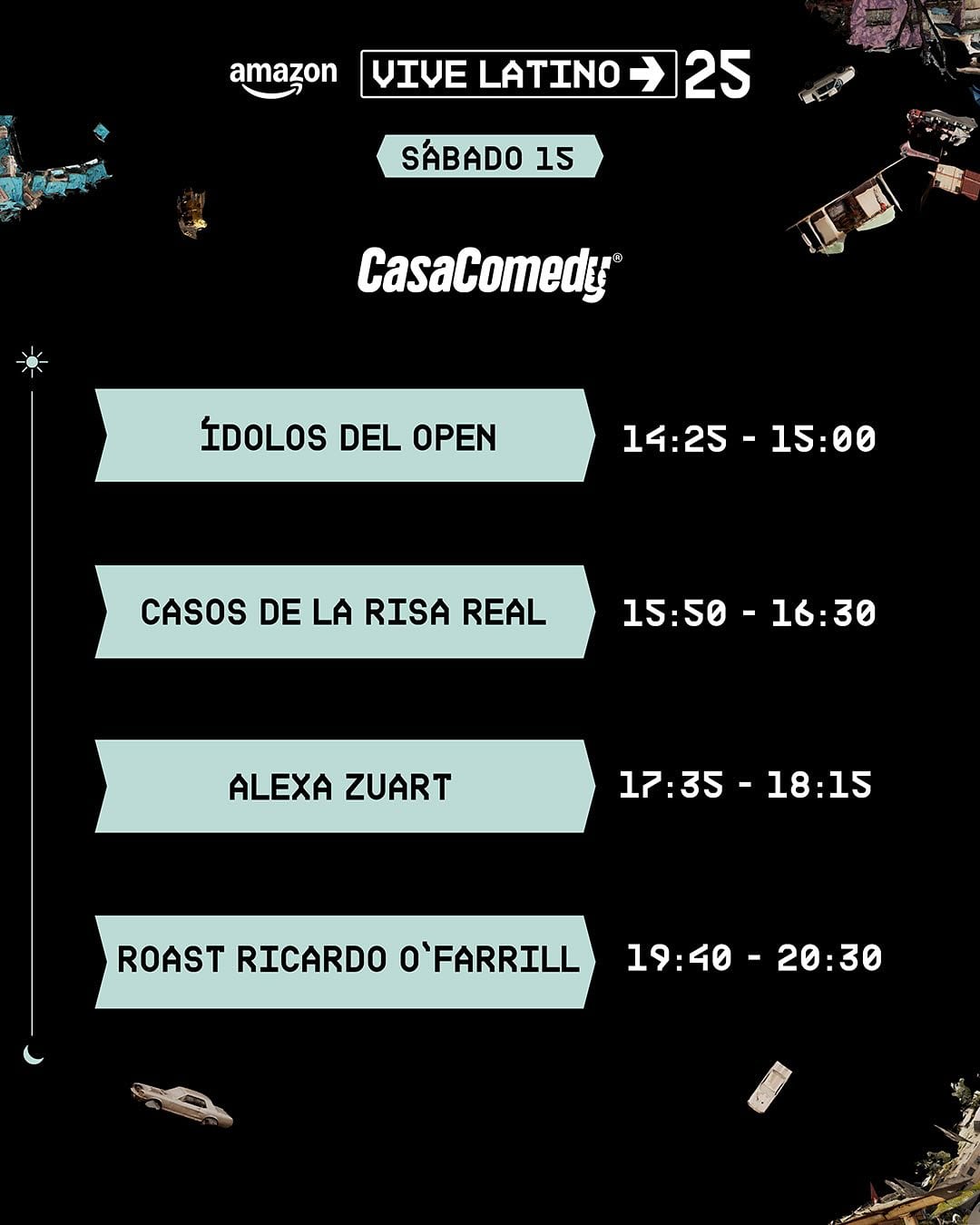 Vive Latino 2025 Horarios Sábado 15 Escenario Casa Comedy