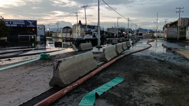 Chalco: Bajan niveles de agua y equipos técnicos trabajan en las últimas 7 calles anegadas