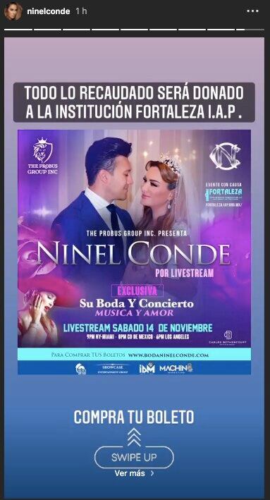 Ninel Conde transmitirá su boda