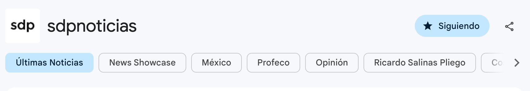 Paso 3 para seguir a SDPnoticias en Google Noticias