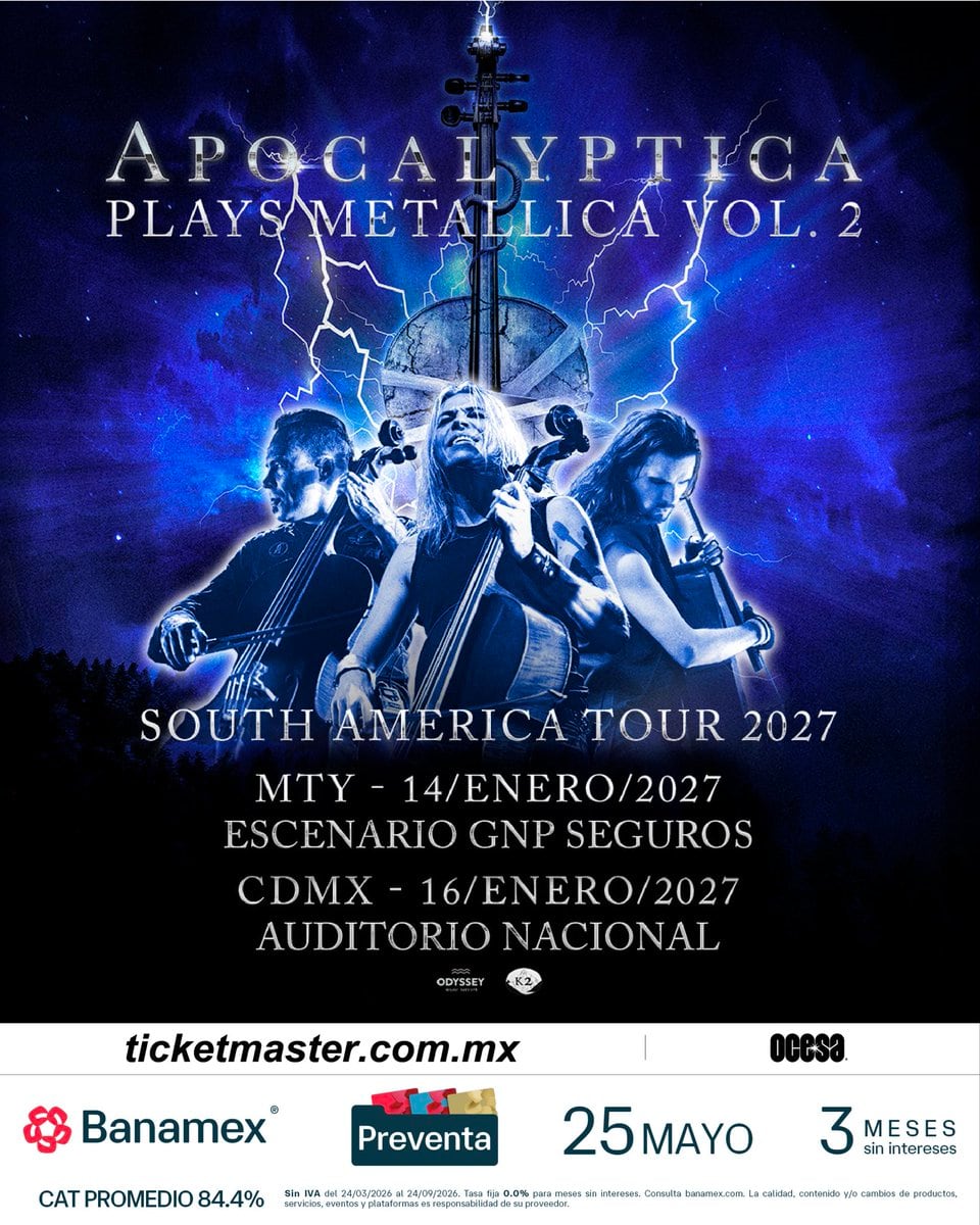 Apocalyptica en México: fechas, boletos y sedes de “Plays Metallica Vol. 2”