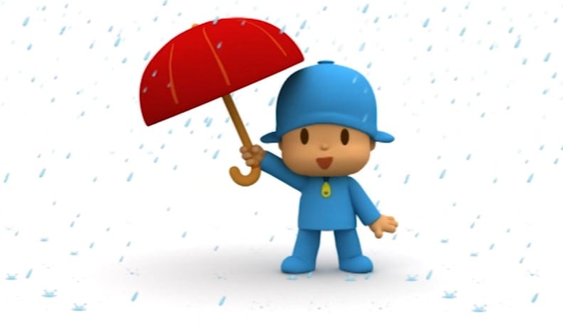 Pocoyó en la lluvia