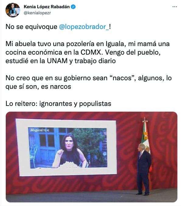 Tuit Kenia López Rabadán
