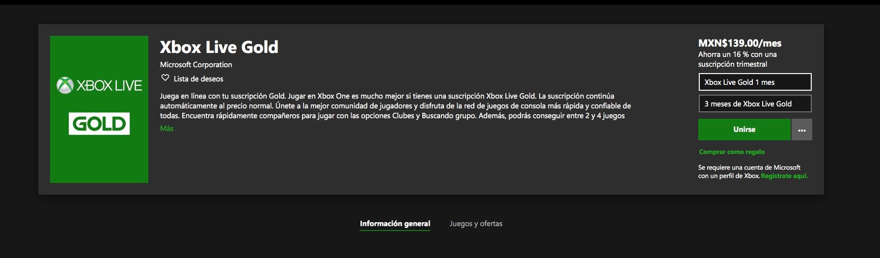 Xbox Live Gold