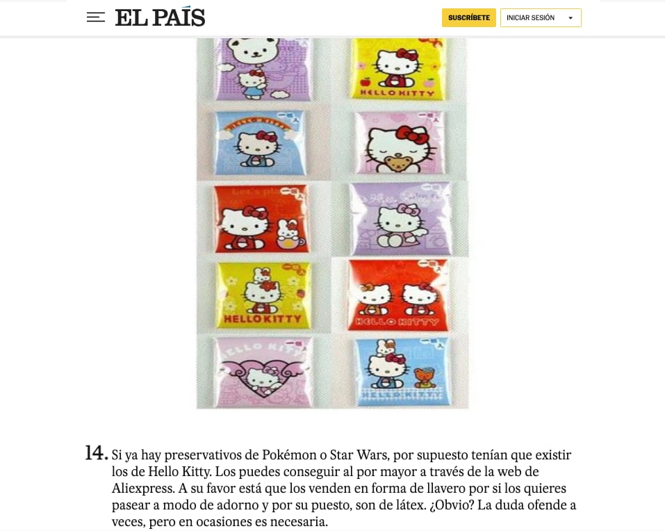 ¿Existen los condones de Hello Kitty?