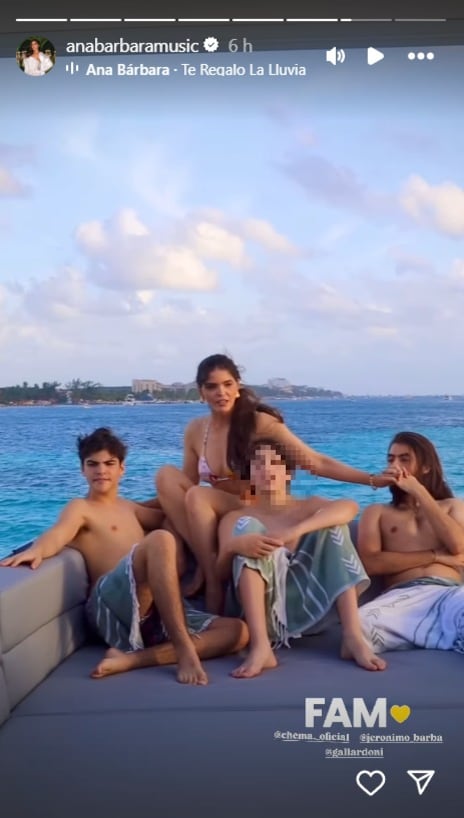 Ana Bárbara disfruta de unas vacaciones familiares