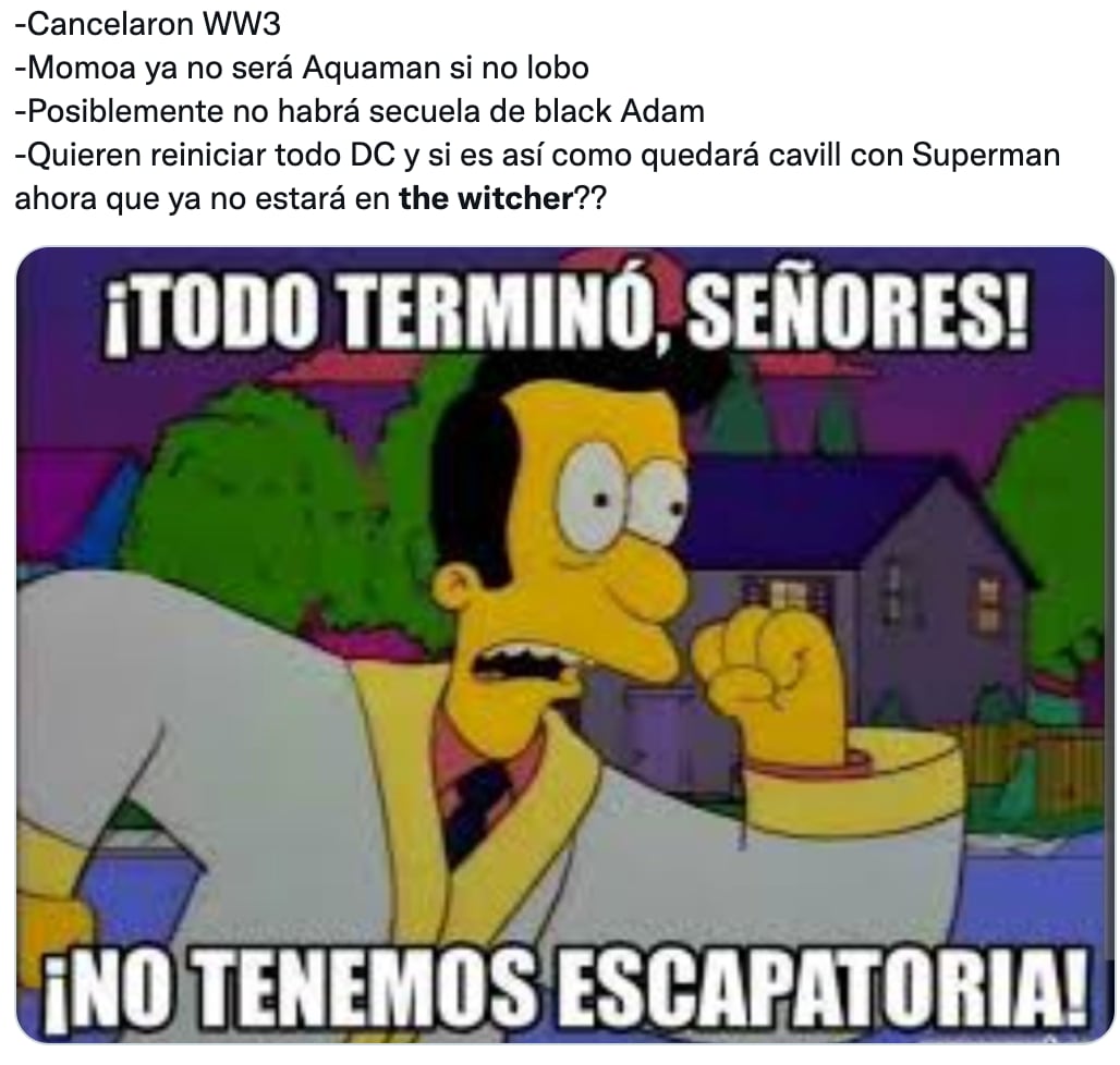 Henry Cavill ya no será Superman y los memes explotan contra James Gunn