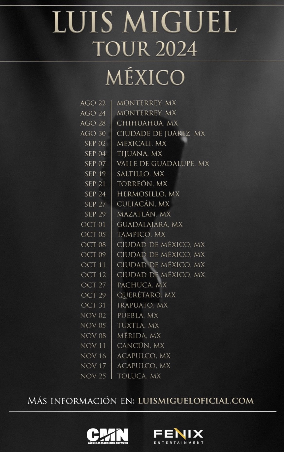 Luis Miguel anuncia Tour 2024 en México; estos son los precios, fecha y preventa