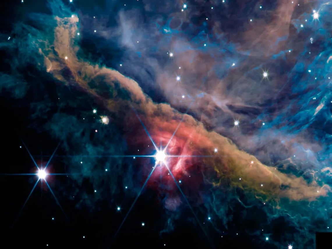Nebulosa de Orión tomada por el telescopio espacial James Webb