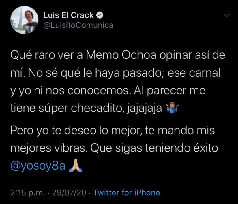 Captura tuit