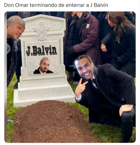 Meme de la reacción de J Balvin por palabras de Residente.