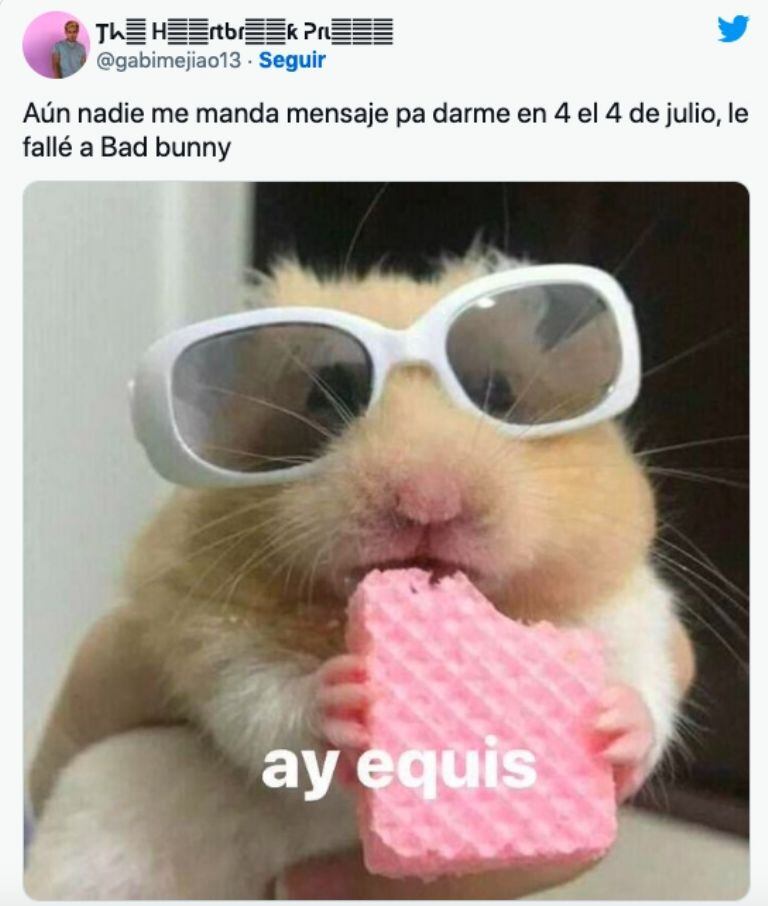 Memes por el 4 de julio pidiendo perdón a Bad Bunny porque no le cumplieron