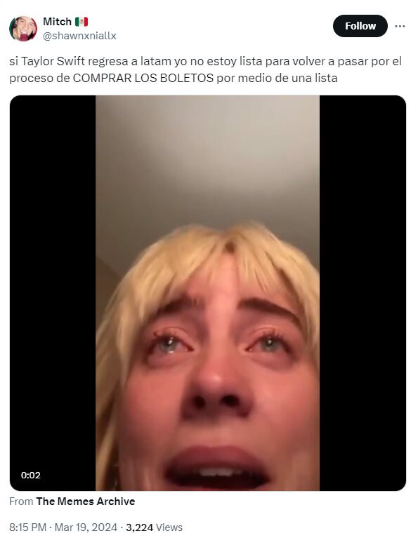 Memes de Taylor Swift por su regreso a Latinoamérica