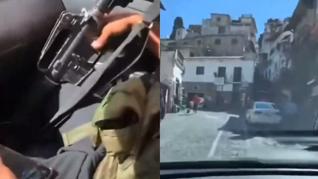 Integrantes de Familia Michoacana se pasean por calles de Taxco