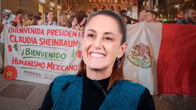 Reciben a Claudia Sheinbaum con apoyo en Barcelona