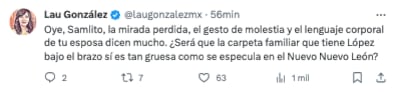 Mariana Rodríguez se muestra muy seria en video de Samuel García