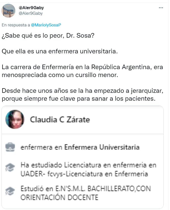 Captura de pantalla de Twitter dónde culpan a la madre de Ciro por su muerte/@Aler9Gaby