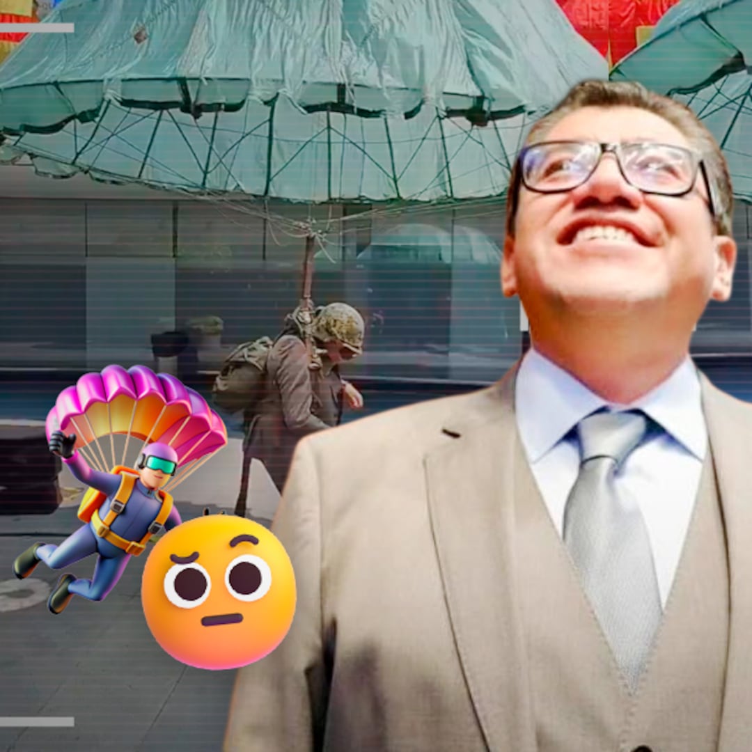 Saúl Monreal sorprende con paracaídas en el Senado