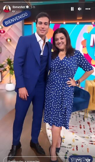 Sandra Smester le da la bienvenida a Danilo Carrera a Telemundo.