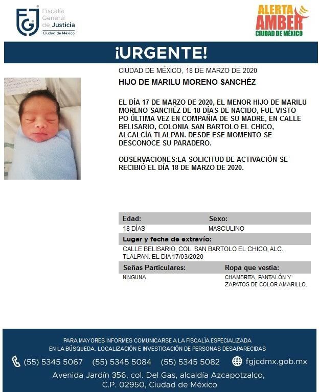 Hijo de Marilú Moreno Sánchez