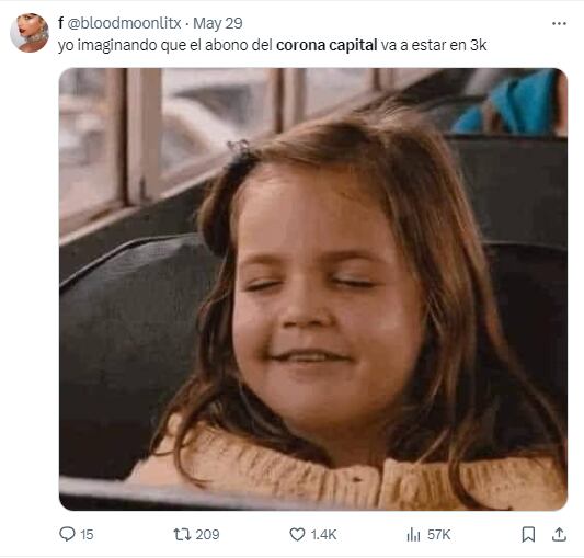Memes por el cartel del Corona Capital 2024