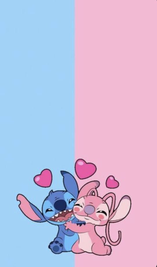 Fondo de pantalla de Stitch y su novia
