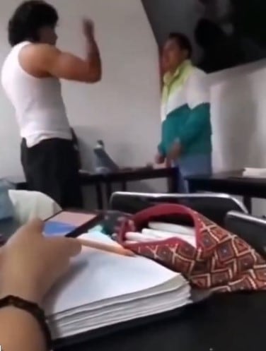 Video del alumno que golpeó a maestro de la Universidad Politécnica de Tulancingo