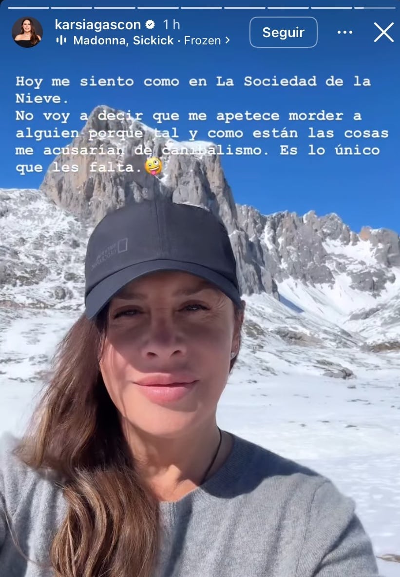 Karla Sofía Gascón hace mal chiste sobre La Sociedad de la Nieve cuando Álvaro Mangino, sobreviviente, muere