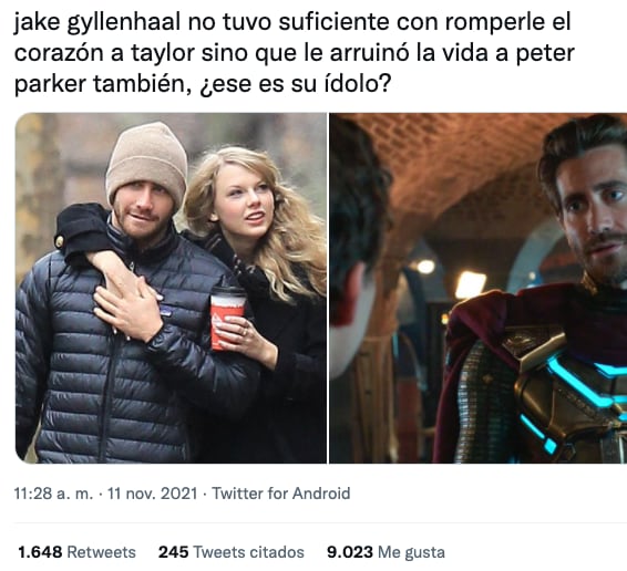 Memes de Jake Gyllenhaal por el 'Red (Taylor's Version)'