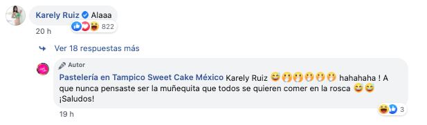 Karely Ruiz reacciona a la Rosca de Reyes que inspiró