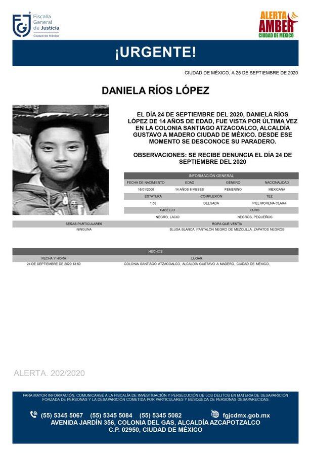 Ficha de búsqueda de Daniela
