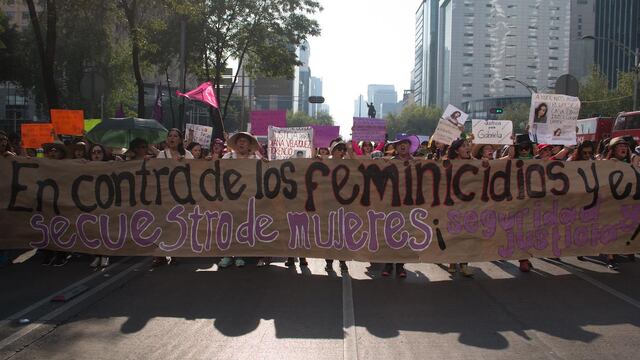 Marcha contra los feminicidios.