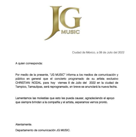 Christian Nodal cancela concierto en Tamaulipas