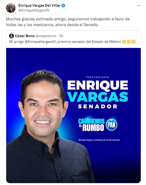 César Bono promueve a candidato del PAN