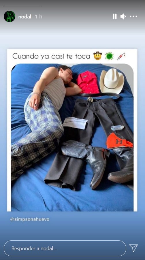 Publicación de Christian Nodal en Twitter