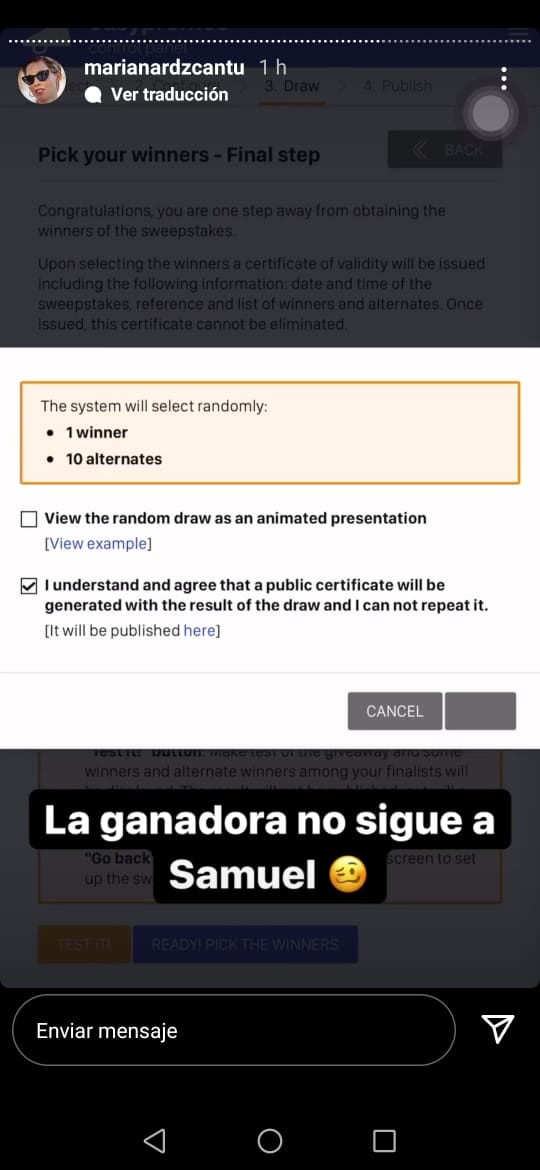 Historia de Instagram