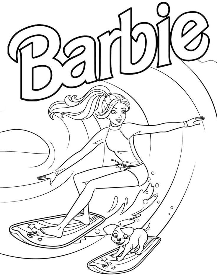 Dibujos de Barbie para imprimir y colorear