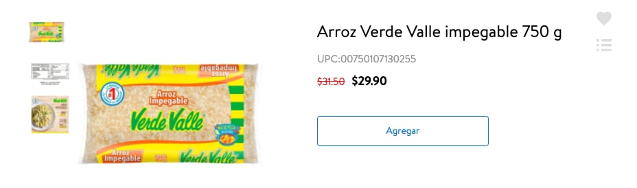 Comparación de precios Chedraui - Walmart
