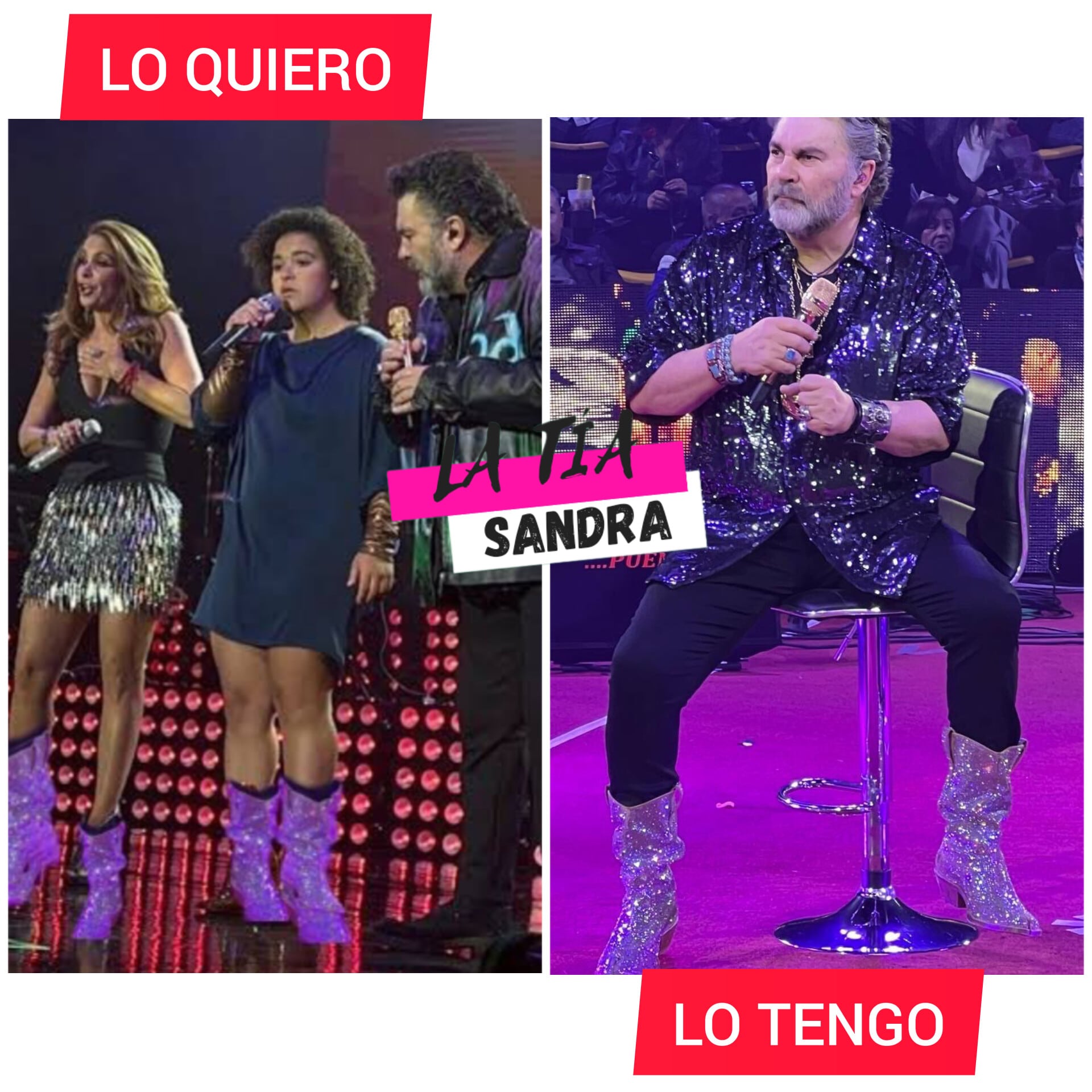 Manuel Mijares le copió sus botas a Lucero y Lucerito Mijares.
