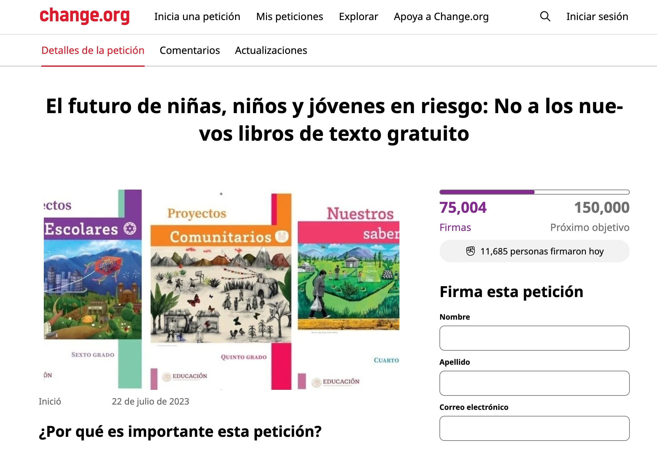 Los nuevos libros de texto gratuitos de la SEP ya tienen petición en Change.Org