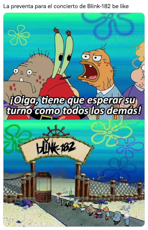 Meme por boletos agotados de Blink-182 en Ticketmaster