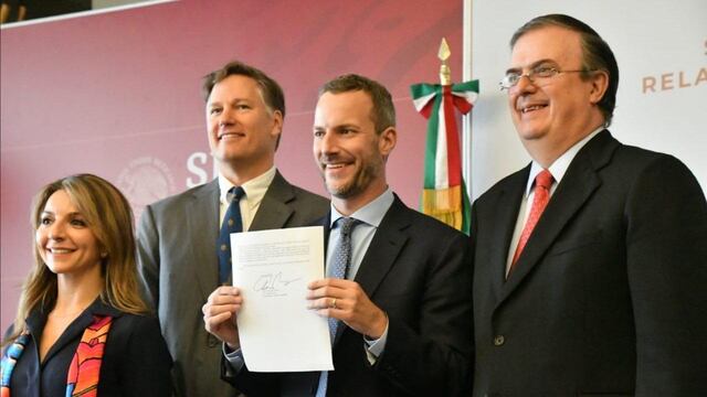 Marcelo Ebrard Casaubon, y el director de la Corporación de Financiamiento del Desarrollo Internacional de EU Adam S. Boehler anunciaron las inversiones.