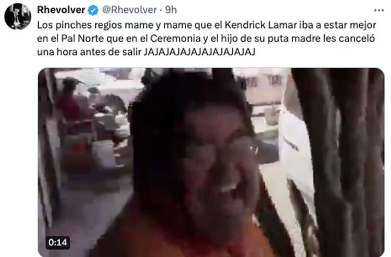 Meme de Kendrick Lamar cancelando en Tecate Pa’l Norte