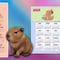 Calendario 2025 de capibara para imprimir: 6 diseños bonitos a color