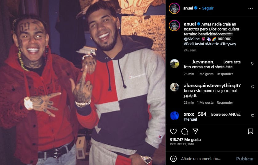 Anuel AA y Tekashi 6ix9ine cuendo eran amigos