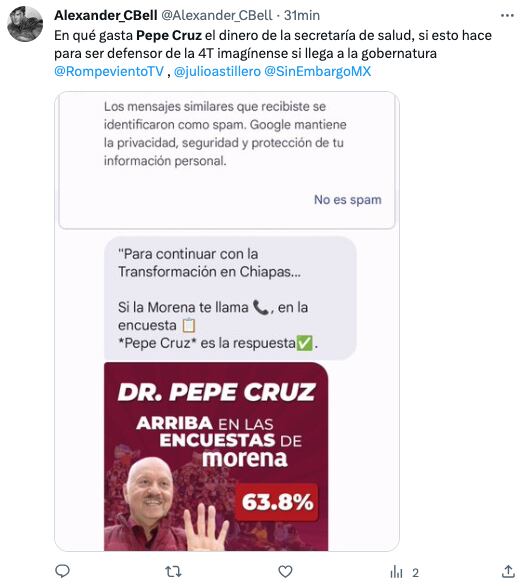 denuncias contra propaganda de José Cruz