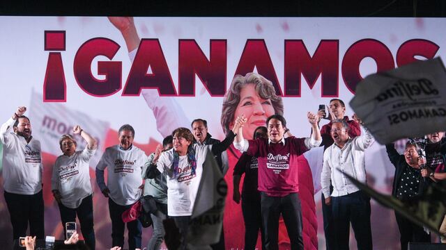 Delfina Gómez celebra su triunfo en el Estado de México
