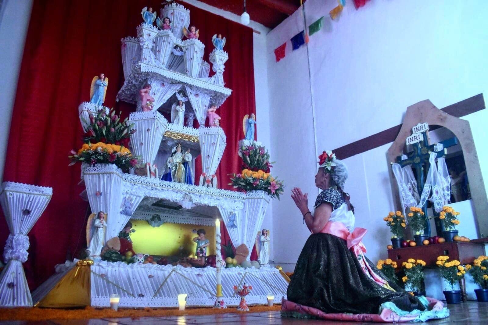 Huaquechula, altares monumentales de Puebla por el Día de Muertos 2024