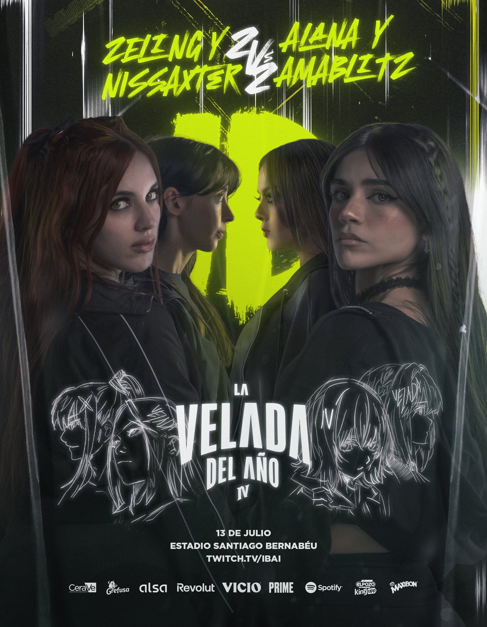 Alana y Zeling en la presentación de la Velada del Año 4