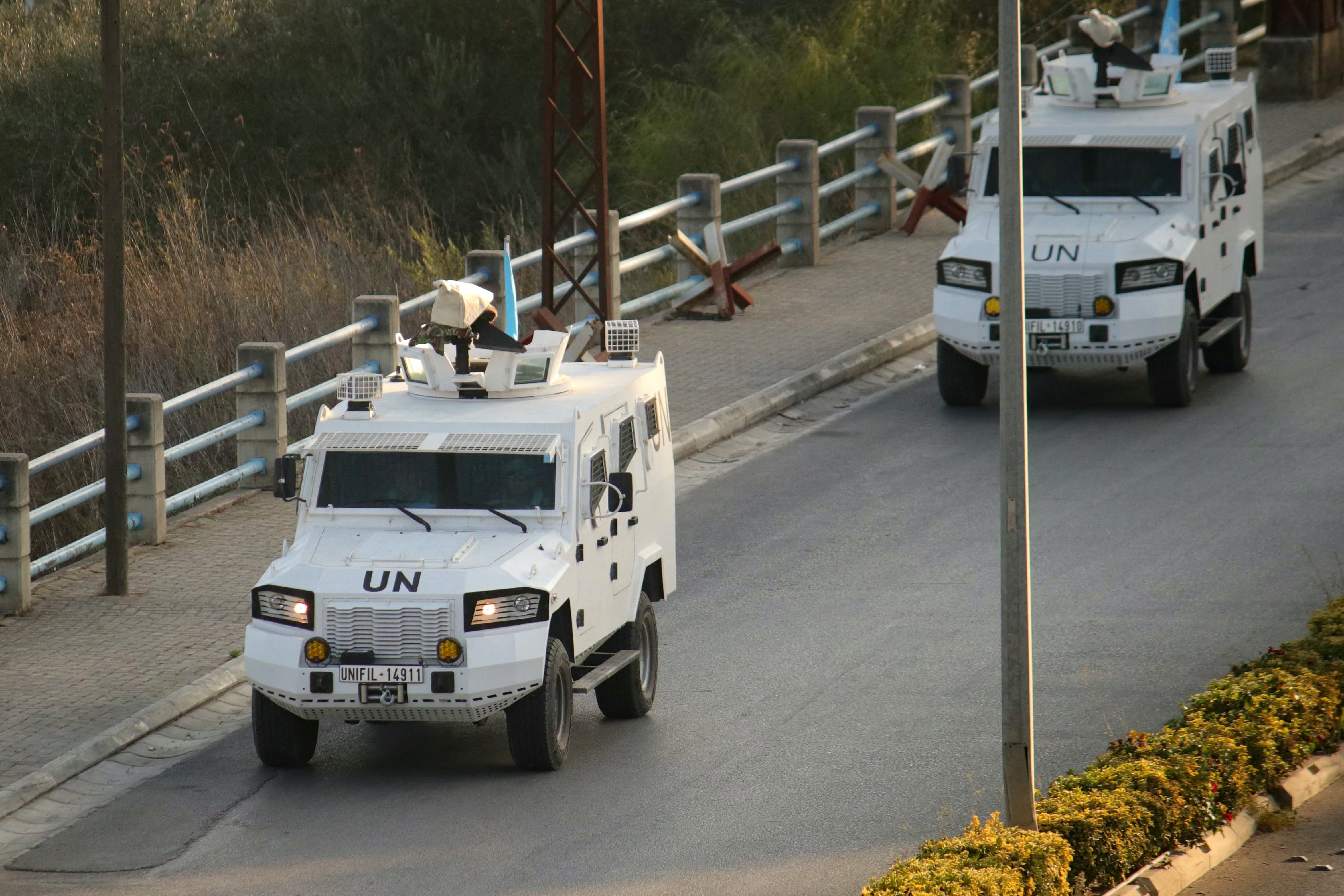 Fuerzas de la ONU patrullan el sur de Líbano